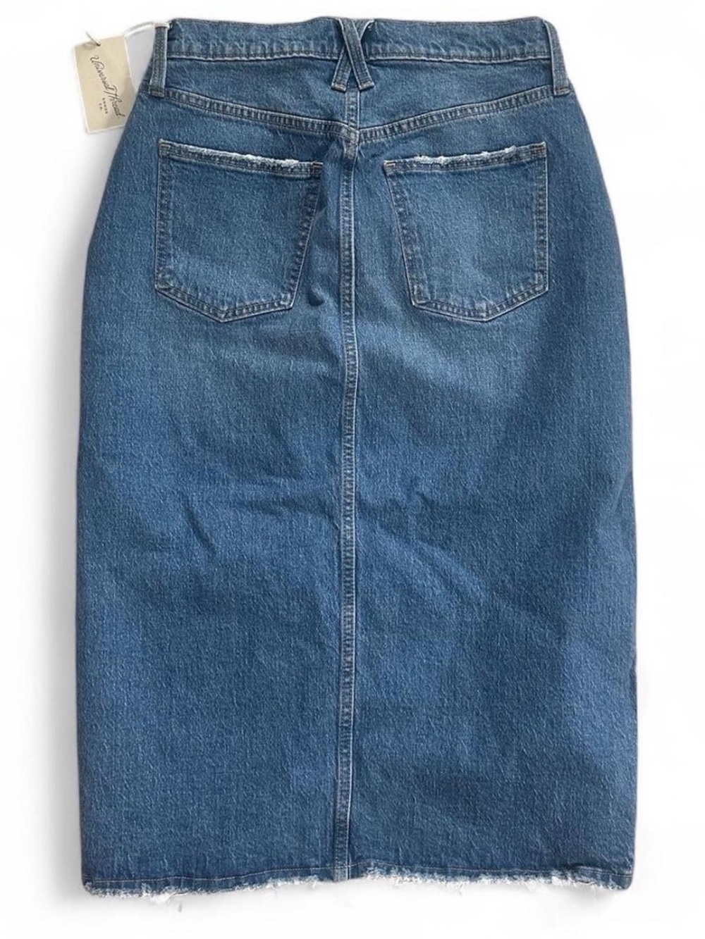 NWT Midi Front-Slit Denim Skirt Size 8 - Picture 3 of 5